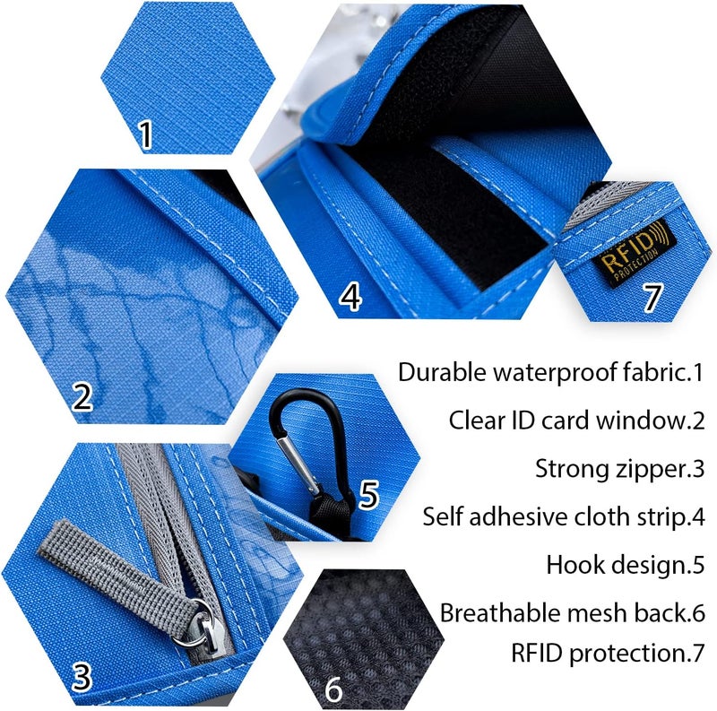 Jonyee Travel Neck Wallet, RFID Blocking Passport Holder with Adjustable Neck Strap for Men and Women to Keep Cash, Credit Cards and Travel Documents Safe - Navy Blue - Image 3